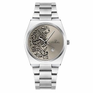 ساعه رجاليه ستيل باللون الفضي