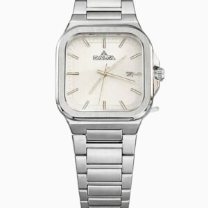 ساعه رجاليه ستيل باللون الابيض