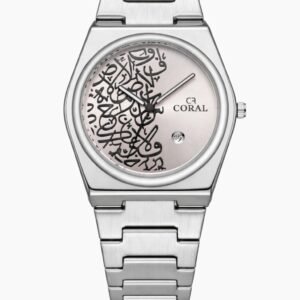 ساعه رجاليه ستيل باللون الفضي